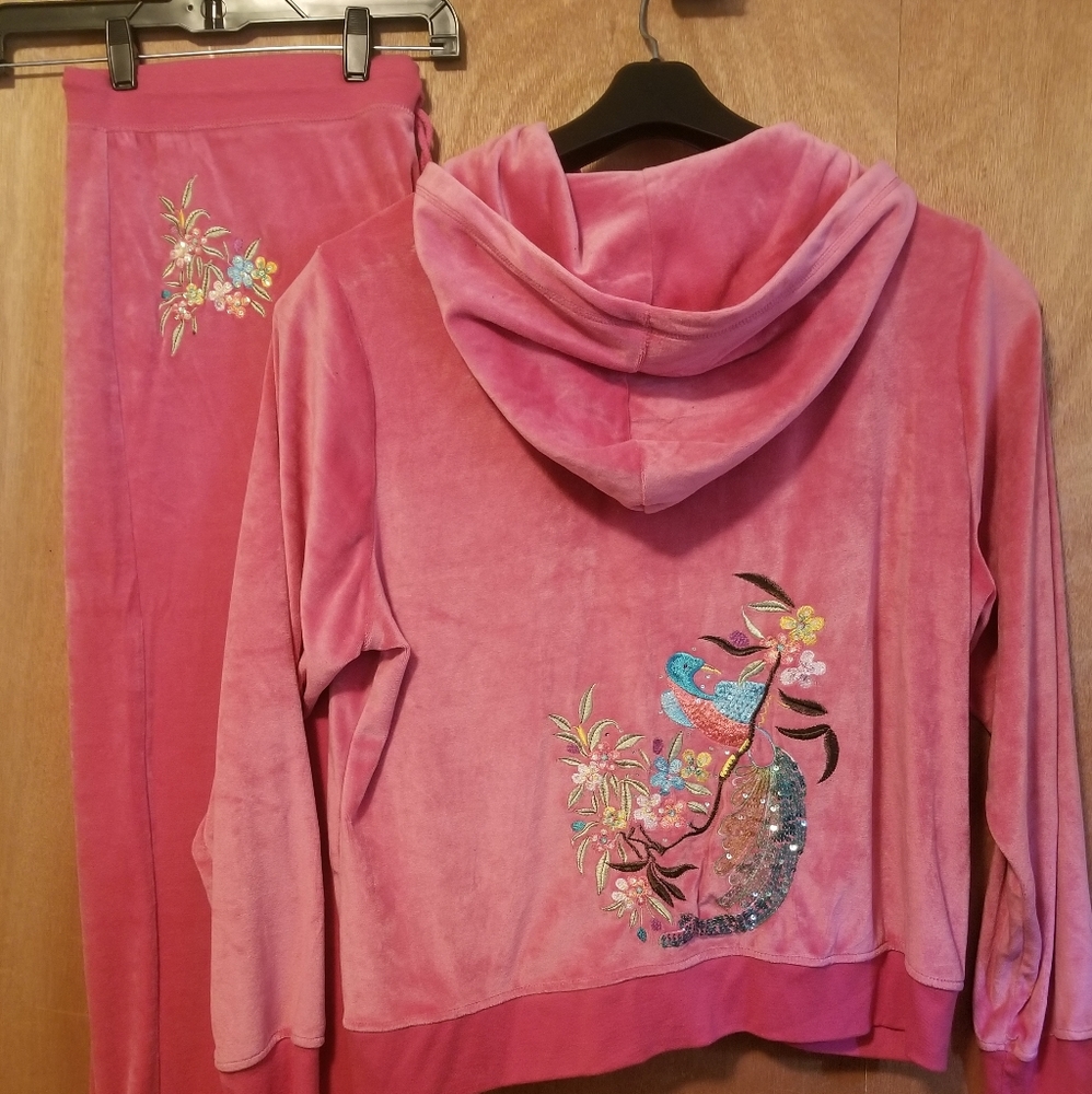 BCBG Maxazria velour 2 piece set - Picture 4 of 6